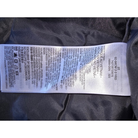 Nike Boys Puffer Jacket Winter Coat Dark Smoke Gray Blue 3T NEW - Picture 7 of 10